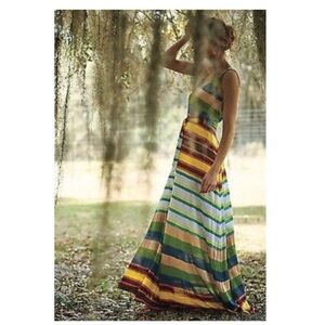 Anthropologie Spectrum Stripe Maxi Dress by Tracy Reese Size XS
